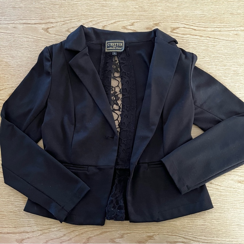 C’Esttoi Black Blazer size L